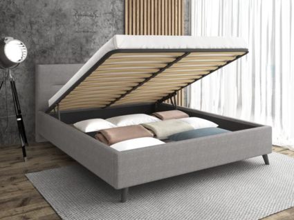 Кровать Sontelle Style Briva Malta grey с подъемным механизмом 200х200