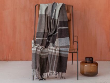 Плед Luxberry STORY бежевый/серый/коричневый 140х200