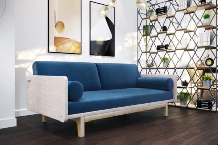 Диван Арско Двалин трехместный синий Длина 205 см