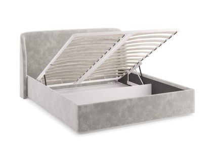 Кровать Сонум Nicole Микровелюр Светло-серый (с подъемным механизмом) 80х200