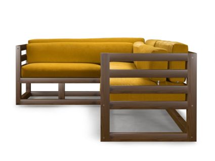 Диван Арско Магнус угловой трехместный желтый Длина 250 см