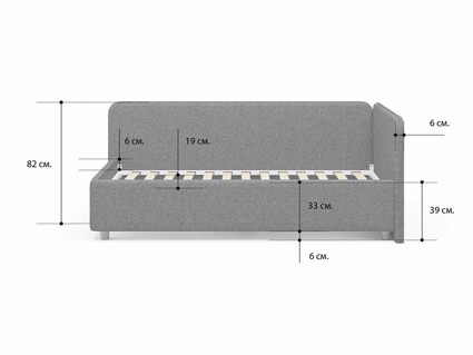 Кровать Сонум Capri Рогожка Марсала 80х200
