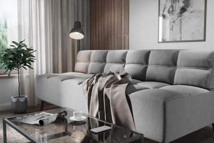 Диван Арско Нельсон трехместный светло-серый