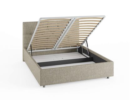 Кровать Сонум Bari Рогожка Пепельный (с подъемным механизмом) 120х190