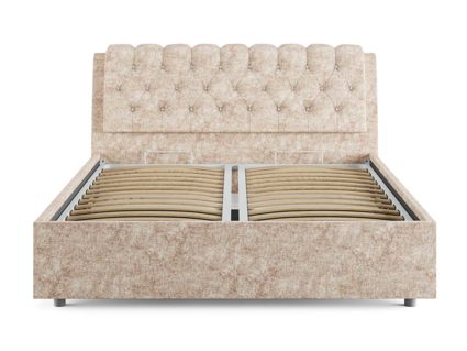 Кровать Сонум Olivia Экокожа Коричневый (с основанием)