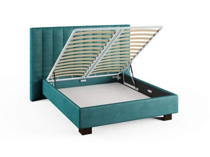 Кровать Сонум Barbara Кашемир Светло-серый (с подъемным механизмом) 200х200