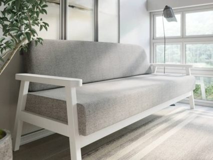 Диван Арско Флори трехместный светло-серый