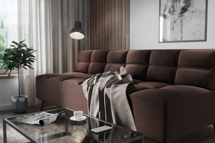 Диван Арско Нельсон трехместный коричневый