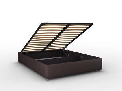 Кровать Sleeptek Premier 3 Экокожа Brown (с подъемным механизмом) 120х190