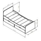Кровать Формула мебели Дельта 19 80х190